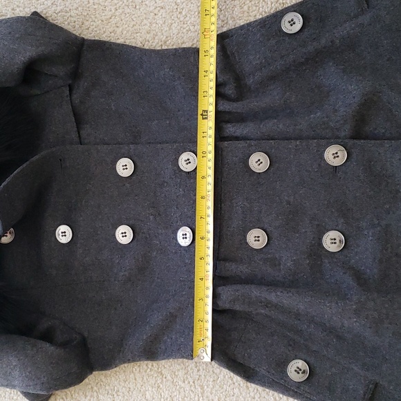 BURBERRY COATBRIDGE DOUBLE-BREASTED WOOL CASHMERE TRENCH COAT FUR COLLAR - Picture 15 of 16